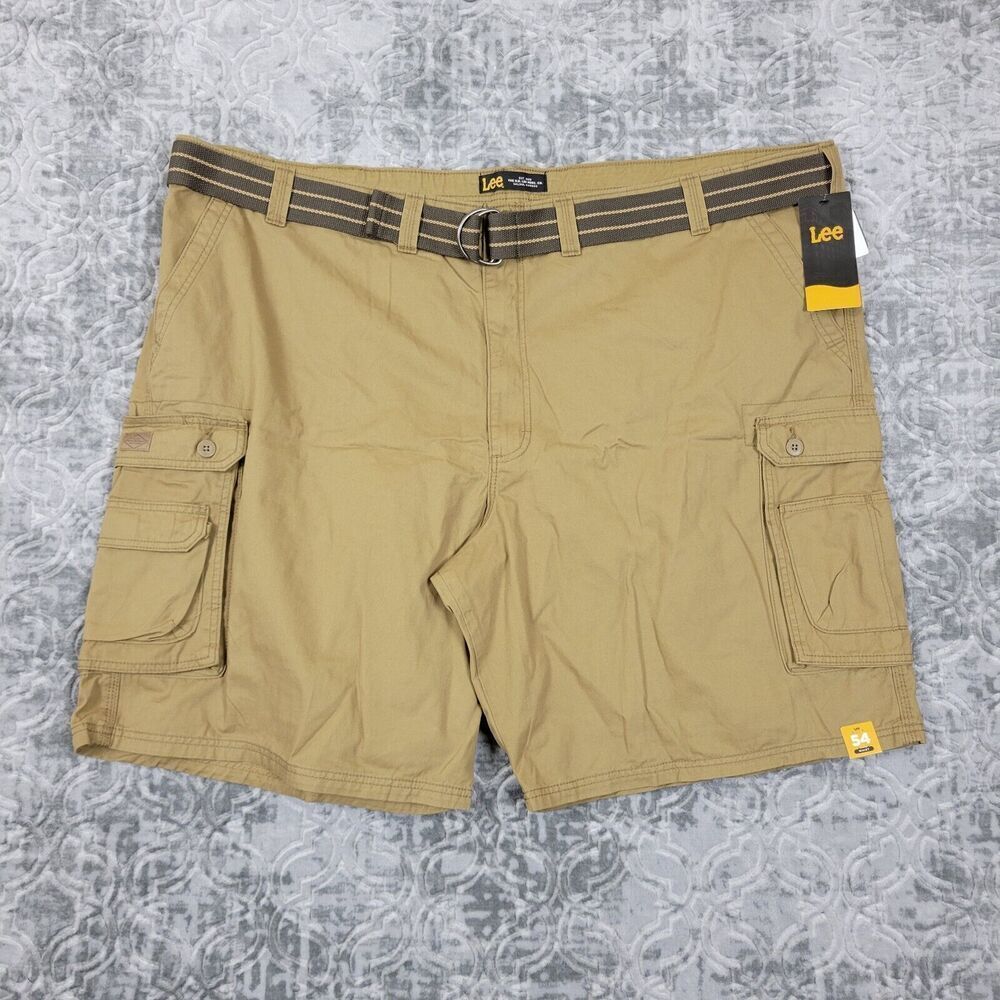 Lee Dungarees Shorts Men's Size 54 Beige Big Tall Bottoms Cargo 100% Cotton